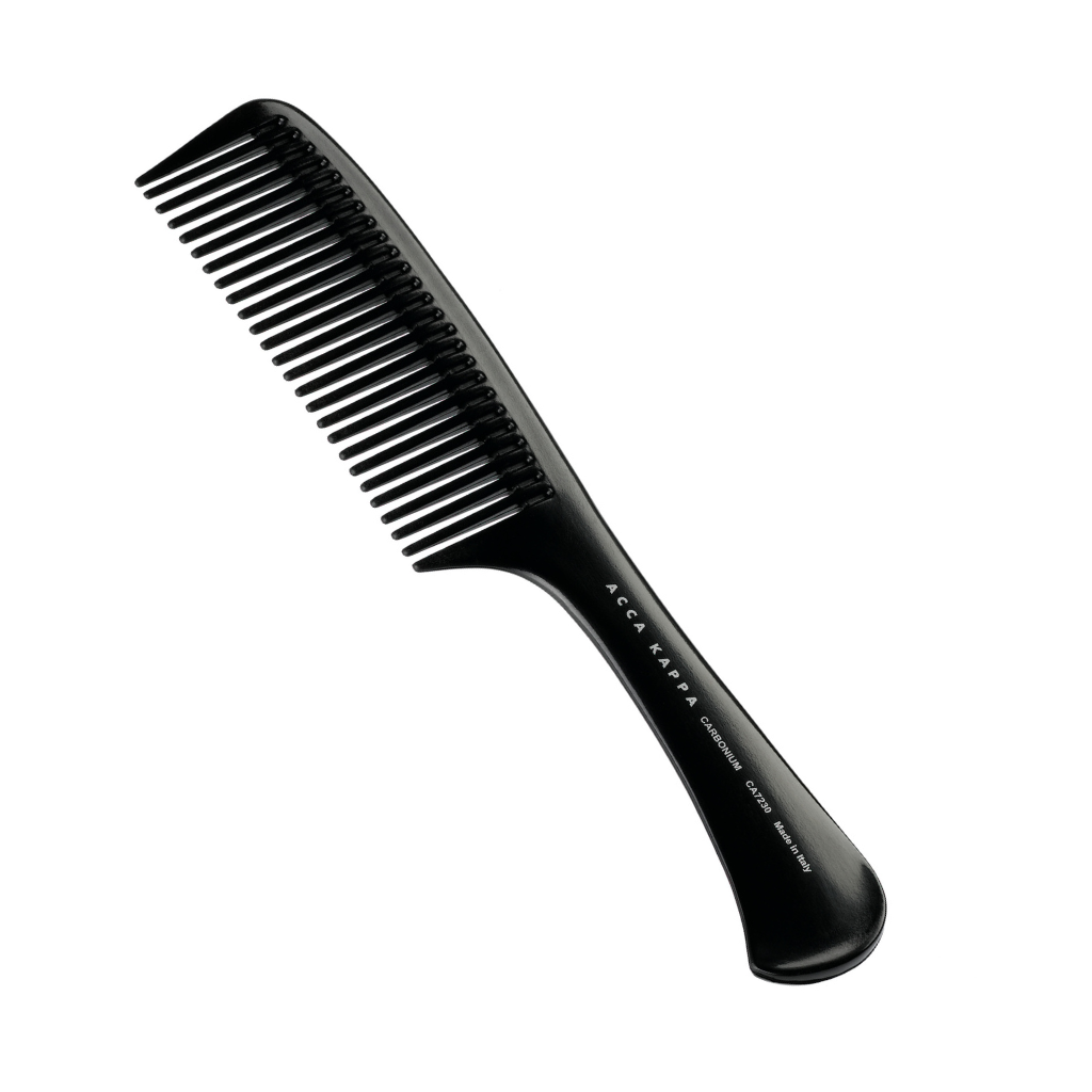 Medium Tooth Comb with Handle - For detangling and styling